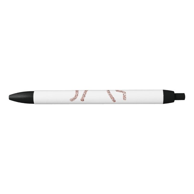 Caneta Preta Peach marron brilho arco-íris agradecimento profes (Frente)