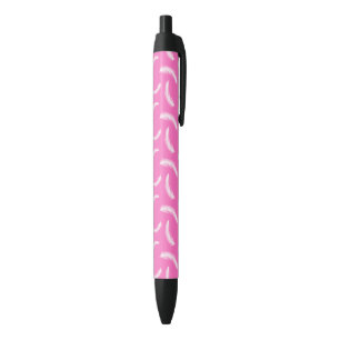 Caneta Preta Penas Brancas Rosa Menina Estilo Boho Nativo India