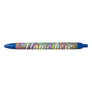 Caneta Preta Penas Peacock de Natal Personalizadas