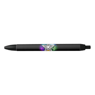 Caneta Preta Pentagrama do Wiccan