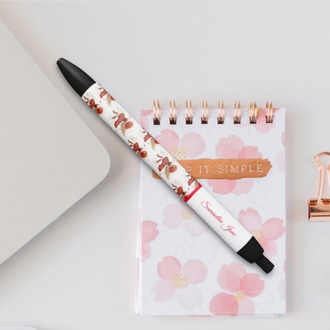 Caneta Preta Pequena Fada Vermelha e Bonita Fantasia (Criador carregado)