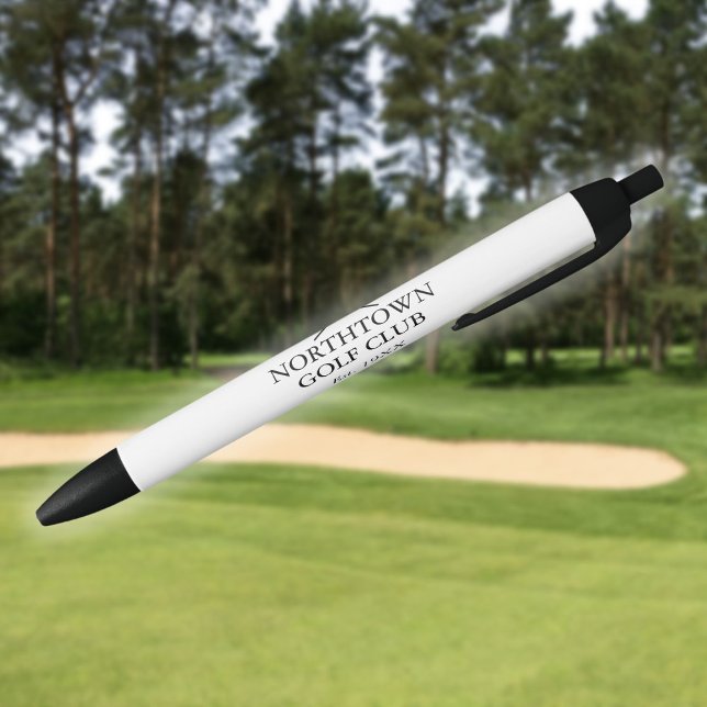 Caneta Preta Personalized Golf Club Name And Established Date (Personalized Golf Club Name And Established Date Black Ink Pen)