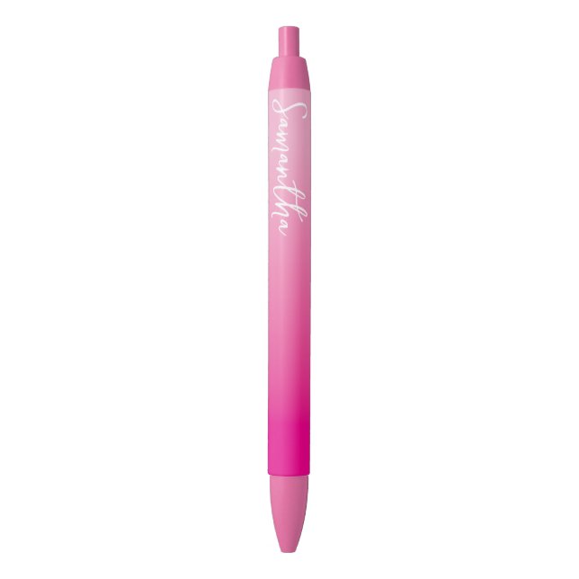 Caneta Preta Personalized Light and Hot Pink Ombre (Frente Vertical)