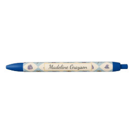 Caneta Preta Personalized Magic Academy Wizard School Blue