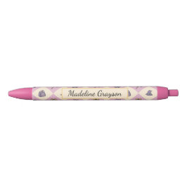 Caneta Preta Personalized Magic Academy Wizard School Pink