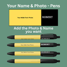 Caneta Preta Personalized Train Photo Pen
