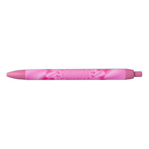 Caneta Preta Pétala de Folha Rosa