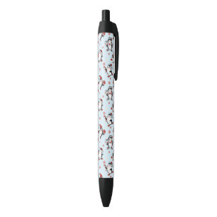 Caneta Preta Pinguim Feriado Cute