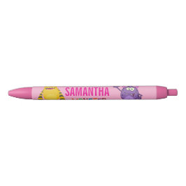 Caneta Preta Pink Birthday FUN Monsters kids