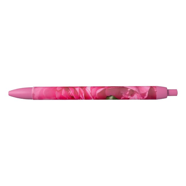 Caneta Preta Pink Camellia (Frente)