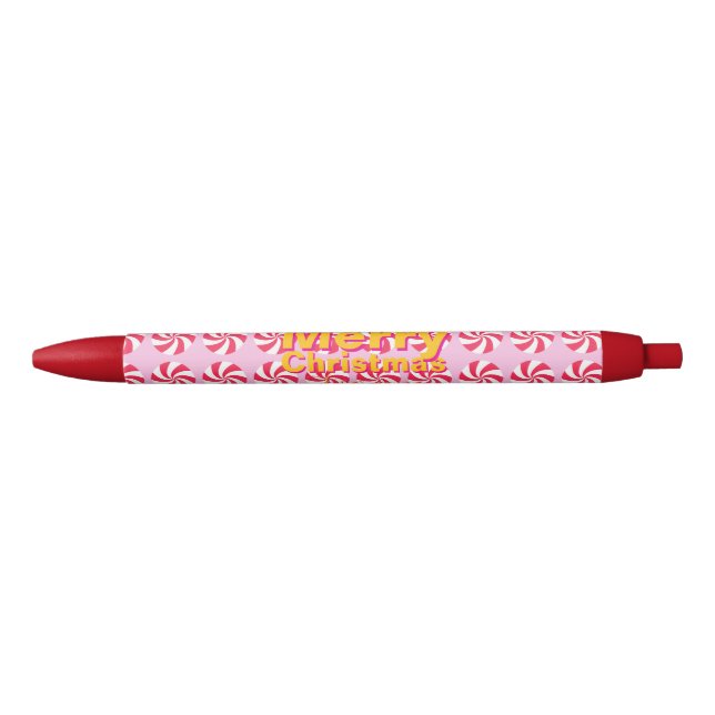 Caneta Preta Pink de Natal com hortelã (Frente)