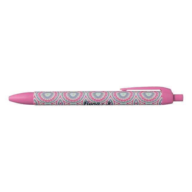 Caneta Preta Pink Name Personalised Ballpoint Pen (parte de cima)