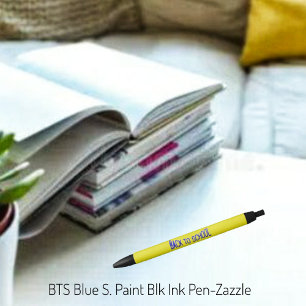 Caneta Preta Pintor S Azul BTS