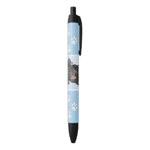 Caneta Preta Pintura de Beauceron - Arte de Cão Original Bonit