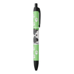 Caneta Preta Pintura De Cachorro Japonês - Arte Original De Cac
