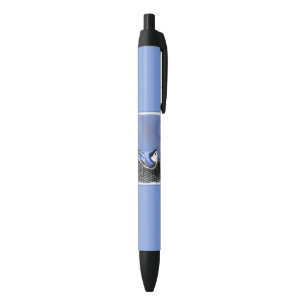 Caneta Preta Pintura De Pássaros De Casca Branca