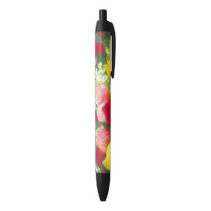 Caneta Preta Pintura de Rose Bouquet - Arte Flor Original Custa