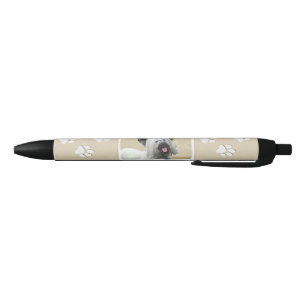 Caneta Preta Pintura de Skye Terrier - Arte de Cachorro Origina
