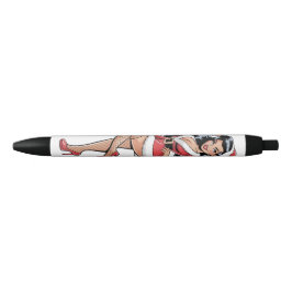 Caneta Preta Pinup Santa Babe