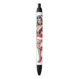 Caneta Preta Pinup Santa Babe