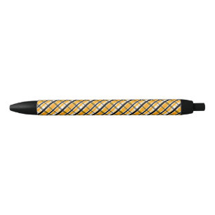 Caneta Preta Pittsburgh Esportivo Ventilador Amarelo Dourado Xa