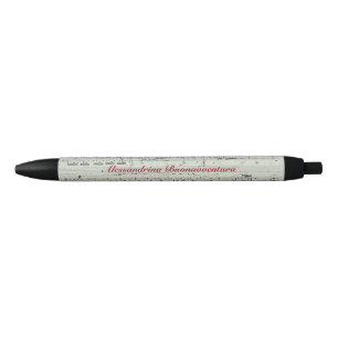 Caneta Preta Polonaise de Chopin para o nome customizável do