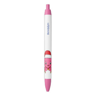 Caneta Preta Polvo feliz bonito vestindo o desenho do chapéu d