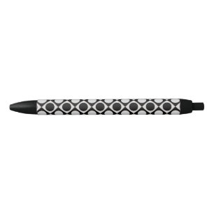 Caneta Preta Pontos & quadrados / branco preto + suas ideias