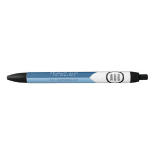 Caneta Preta Promocional de logotipo corporativo branco duplo a