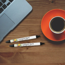 Caneta Preta Promocional do logotipo da empresa e Modelo de tex