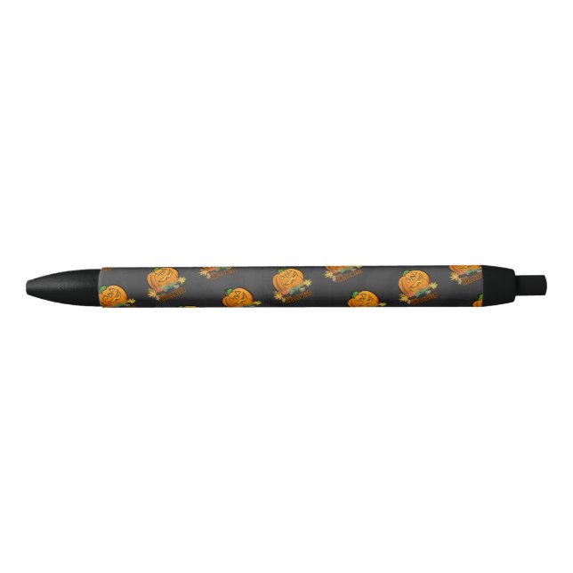 Caneta Preta Pumpkin de Animais Loucos (Frente)