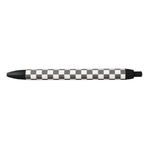 Caneta Preta Quadrados marcados a preto e branco