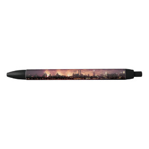 Caneta Preta Quarto de fogos-de-artifício de julho atrás de