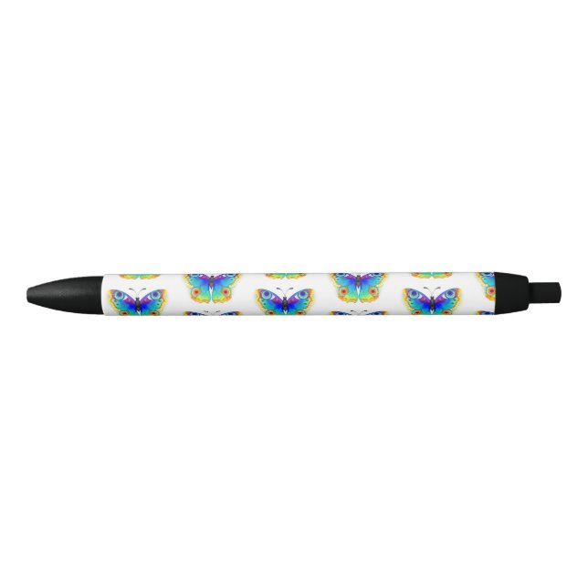 Caneta Preta Rainbow Butterfly Peacock Eye (Frente)