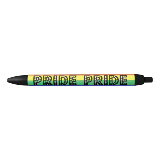 Caneta Preta Rainbow Pride (Frente)