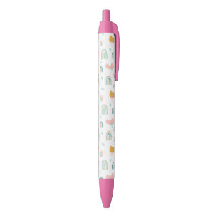 Caneta Preta Rainbow & Rain Cloud Patterno