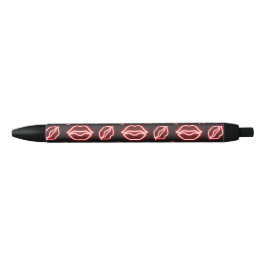 Caneta Preta Red Neon Kiss