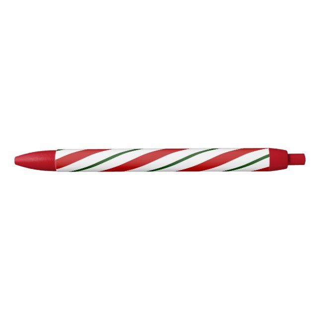 Caneta Preta Red White e Green Candy Candy Stripe Natal (Frente)