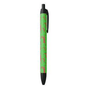 Caneta Preta Rena de Natal Verde Brilhante Vermelho Feliz Natal