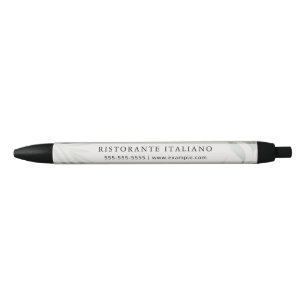 Caneta Preta Restaurante Italiano Olive Texto Personalizado Nom
