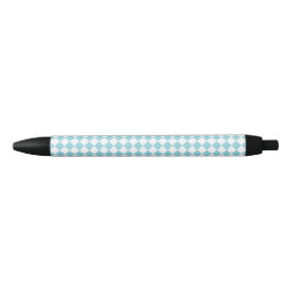 Caneta Preta Robin Egg Blue e White Chevron Padrão Clássico