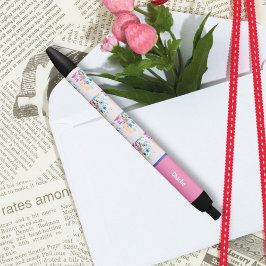 Caneta Preta Robô Divertido Bagunçado Fazendo Pintura Espalhada