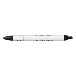 Caneta Preta Rod Dourado de Plantas Verdes no Asclepius Médico