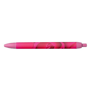 Caneta Preta Romântico Rosa Vermelho Rosa v2