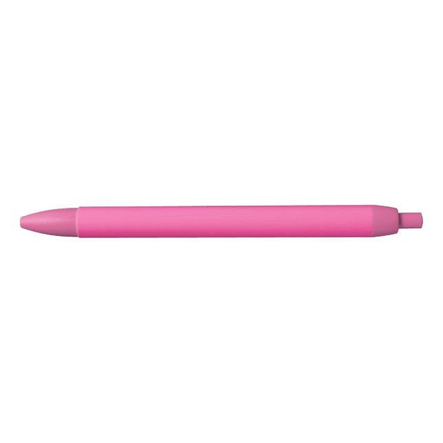 Caneta Preta Rosa brilhante (cor sólida) (Frente)