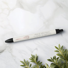 Caneta Preta Rosa Dourado Whisk | Empresas de padaria ou restau