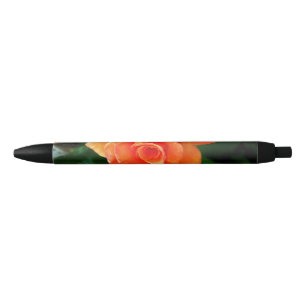 Caneta Preta Rosa flor de laranja