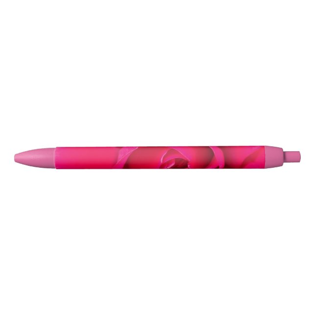 Caneta Preta Rosa Vermelho Romântico Rosa v2 (Frente)