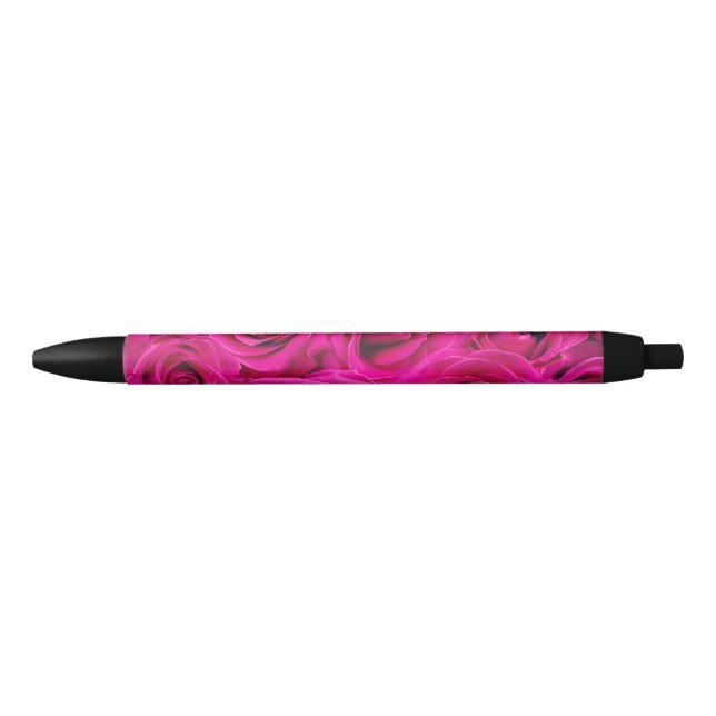 Caneta Preta Rosas Rosa (Amor e Romance) (Frente)