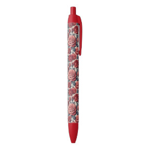 Caneta Preta Rosas são Vermelhas